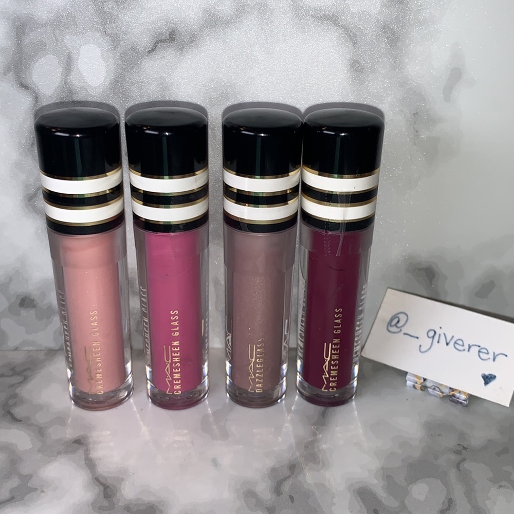 4x Pink Nocturnals Lip Set MAC CREMESHEEN GLASS Limited Edition